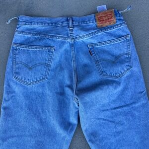 Levi's 550 Mens Jeans 36x30 Relaxed Fit Blue Denim Light Wash